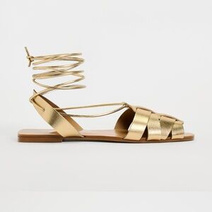 Gold Strappy Sandals